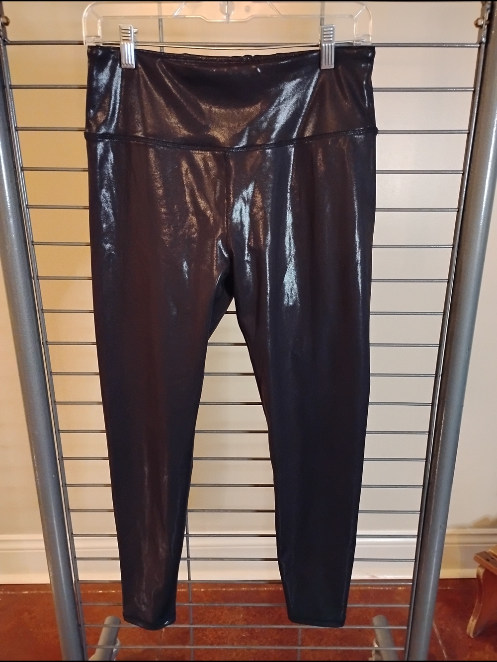 Jessica Simpson Glossy Black High-Waist Leggings